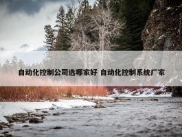 自动化控制公司选哪家好 自动化控制系统厂家