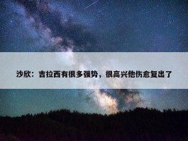 沙欣：吉拉西有很多强势，很高兴他伤愈复出了