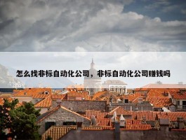 怎么找非标自动化公司，非标自动化公司赚钱吗